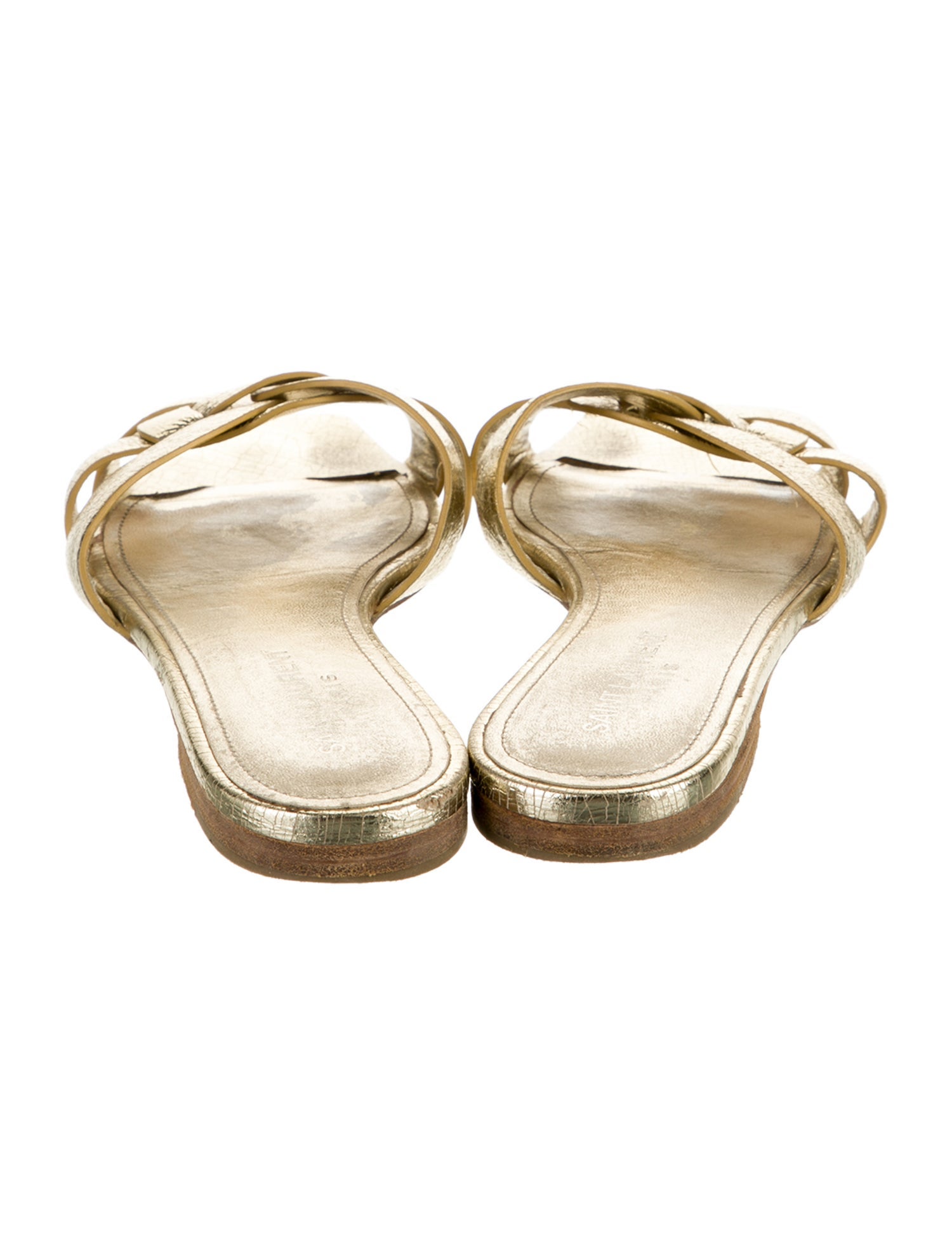 Saint Laurent Leather Slides